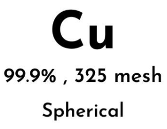 Polvere di rame (Cu) micron, purezza: 99,9%, dimensione: 325 mesh, sferica